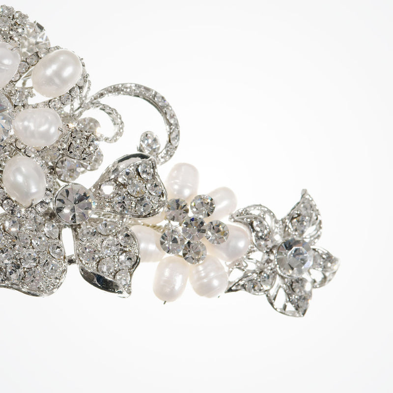 Harmony pearl and crystal blossom hair comb - Liberty in Love