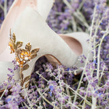 Bridgette rose gold embellished heel platform courts - Liberty in Love