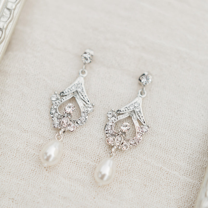 Hayworth pearl drop earrings - Liberty in Love