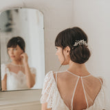 Hazel crystal and pearl embellished hair vine - Liberty in Love