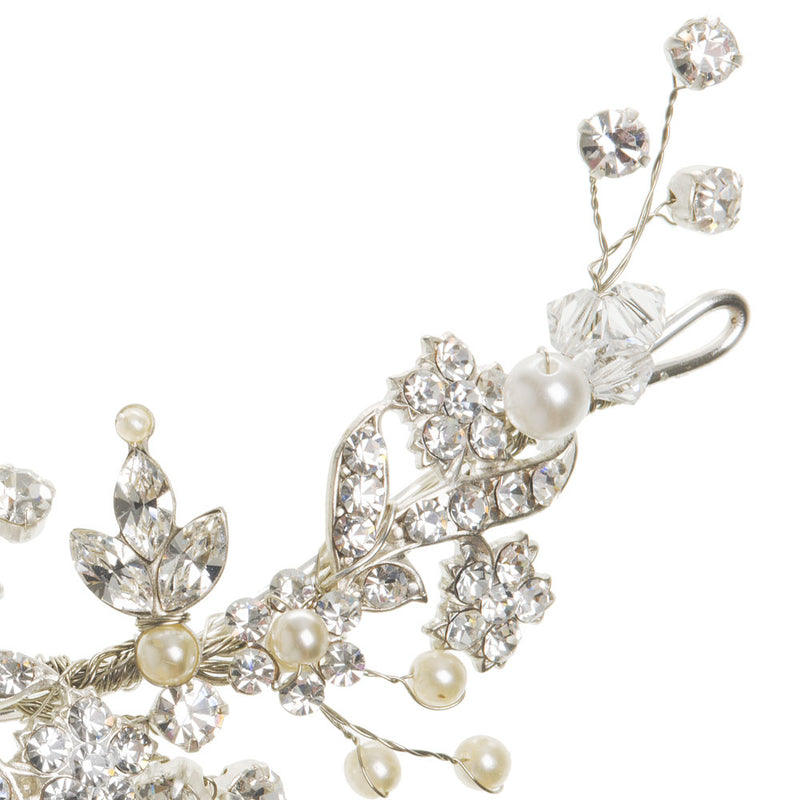 Hazel crystal and pearl embellished hair vine - Liberty in Love