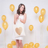 Heart tote bag (gold glitter) - Liberty in Love