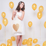 Heart tote bag (gold glitter) - Liberty in Love