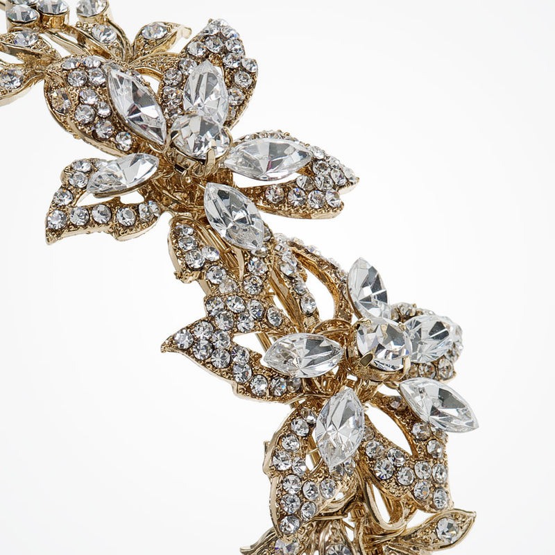 Helena duo of golden blossoms headpiece - Liberty in Love