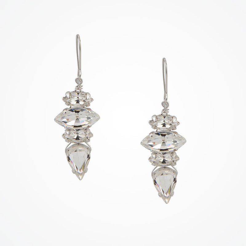 Hepburn diamante drop earrings - Liberty in Love