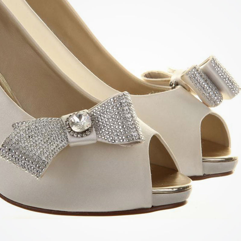 Hera crystal encrusted bow shoe clips - Liberty in Love