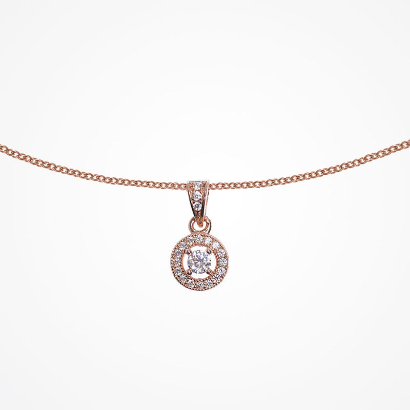 Hester rose gold cubic zirconia pendant necklace - Liberty in Love