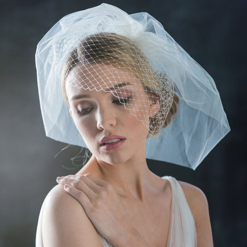 Double tulle and net birdcage veil - Liberty in Love