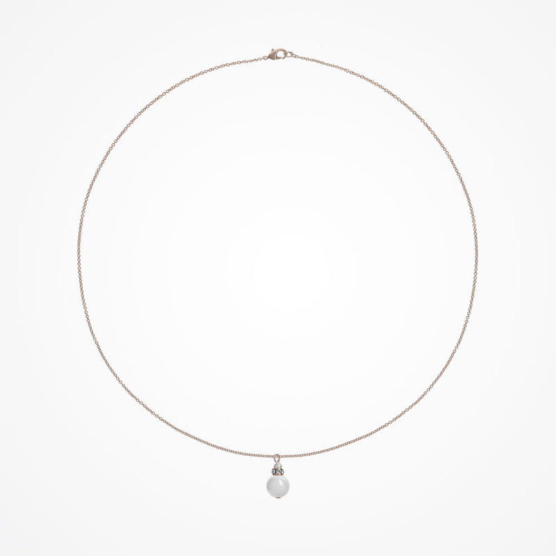 Hope crystal rondelle and pearl rose gold pendant necklace - Liberty in Love