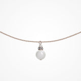 Hope crystal rondelle and pearl rose gold pendant necklace - Liberty in Love