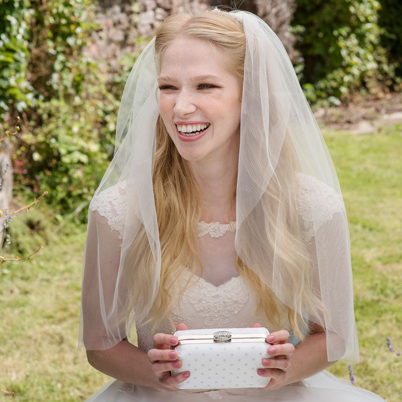 Hyacinth raw edge tulle veil - Liberty in Love