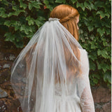 Hyacinth raw edge tulle veil - Liberty in Love
