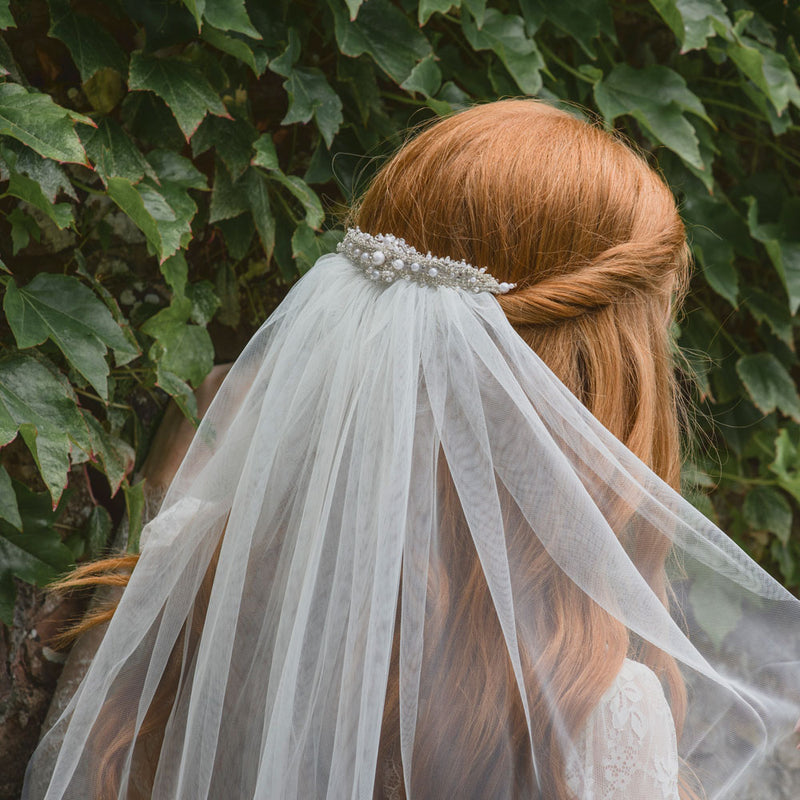 Hyacinth raw edge tulle veil - Liberty in Love