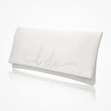 'I do' glittered letters ivory satin clutch (updated) - Liberty in Love