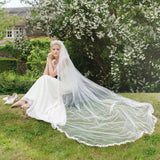 Idol tulle veil with Guipure lace edge - Liberty in Love