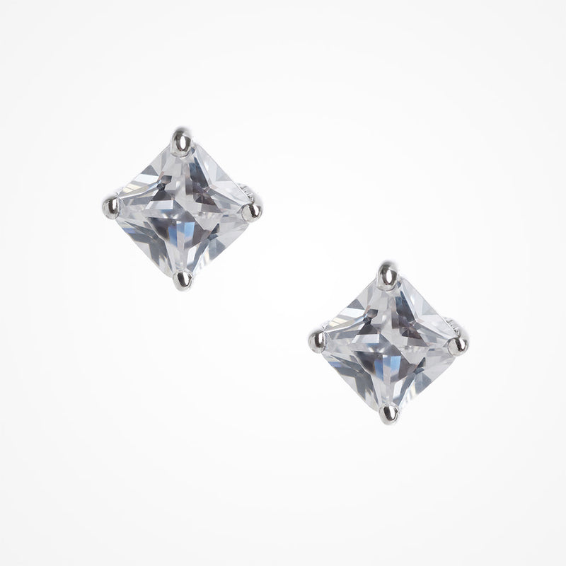 Illusion cubic zirconia bridal stud earrings - Liberty in Love