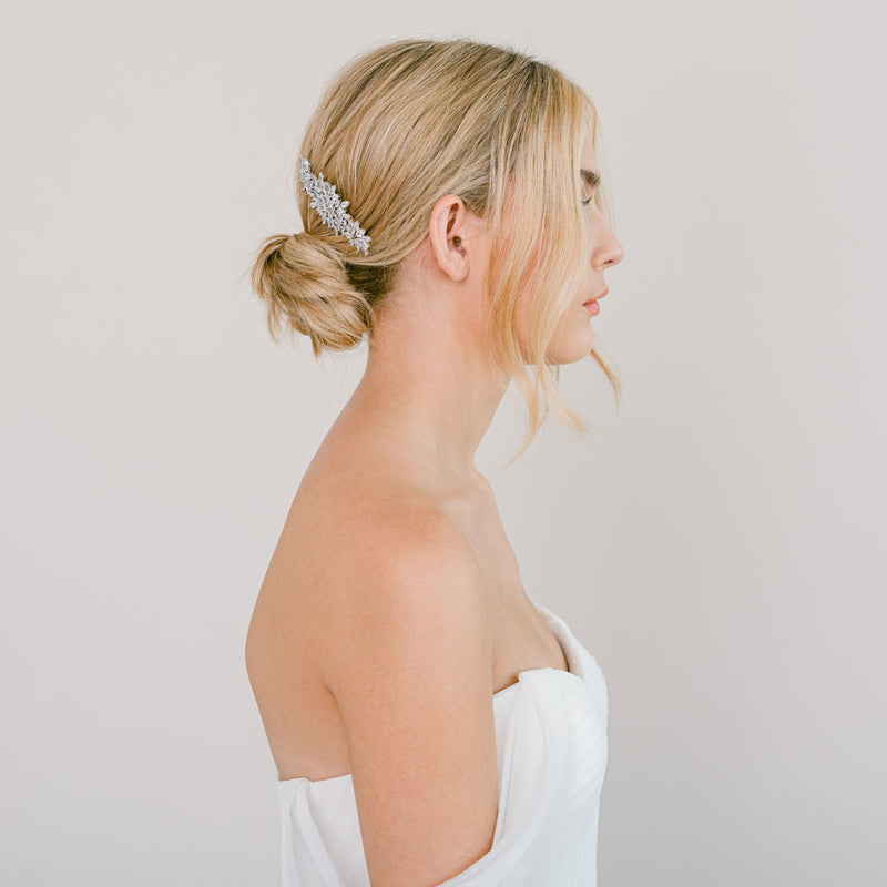 Imani clustered crystals blossoms hair comb - Liberty in Love