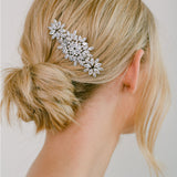 Imani clustered crystals blossoms hair comb - Liberty in Love