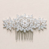 Imani clustered crystals blossoms hair comb - Liberty in Love