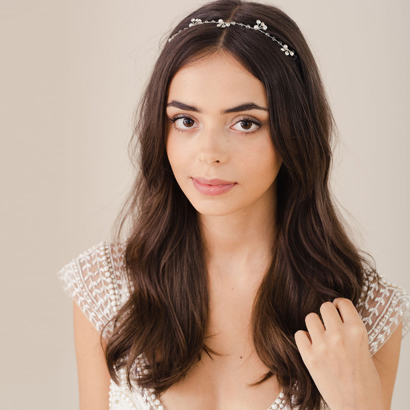 Imbue clustered trios of crystal hair vine (silver) - Liberty in Love