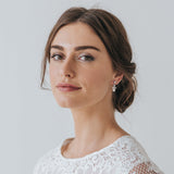 Ines pearl and CZ drop earrings (silver) - Liberty in Love