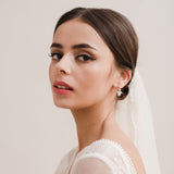 Ines pearl and CZ drop earrings (gold) - Liberty in Love