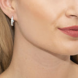 Innuendo zirconia crystal small hoop earrings - Liberty in Love