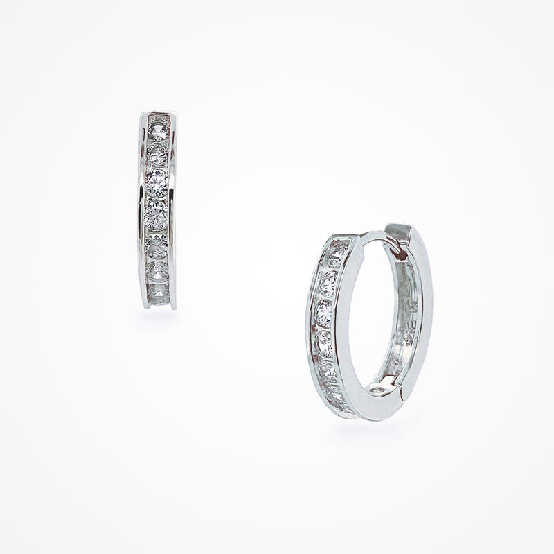 Innuendo zirconia crystal small hoop earrings - Liberty in Love