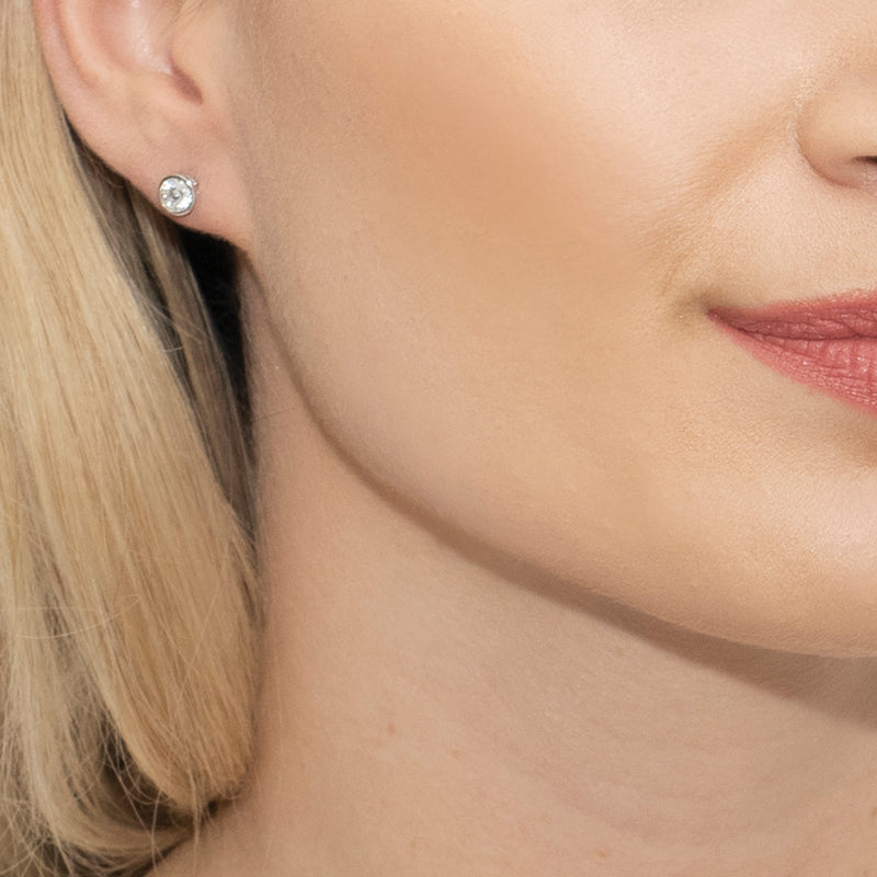 Instinct zirconia bridal stud earrings - Liberty in Love