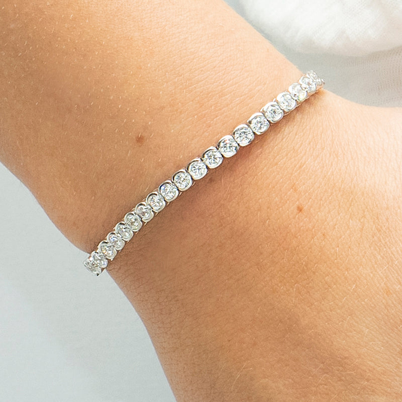 Instinct zirconia crystal tennis toggle bracelet - Liberty in Love