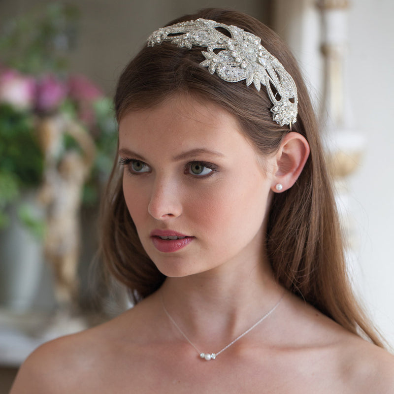 Maple floral applique headpiece - Liberty in Love