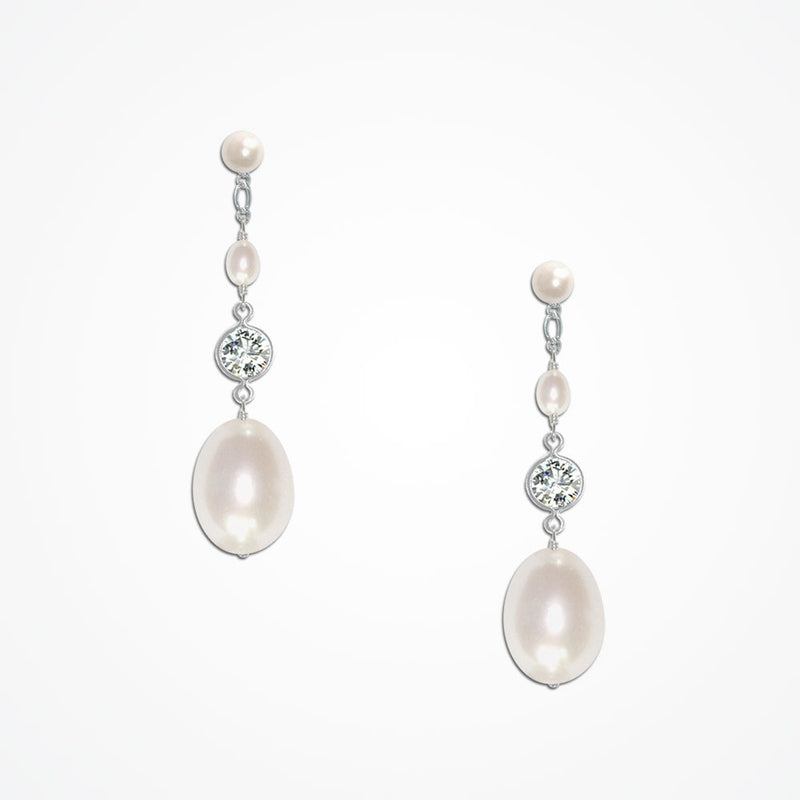 Isabella pearl and diamante earrings - Liberty in Love