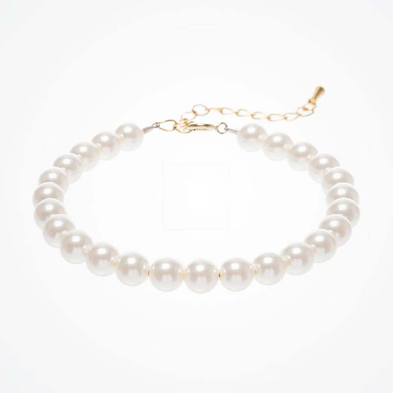 Ivory elegance pearl bracelet (gold) - Liberty in Love