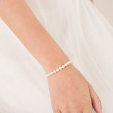 Ivory elegance pearl bracelet (silver) - Liberty in Love