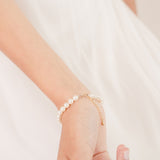 Ivory elegance pearl bracelet (gold) - Liberty in Love