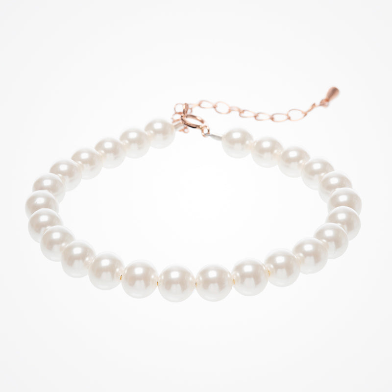 Ivory elegance pearl bracelet (rose gold) - Liberty in Love
