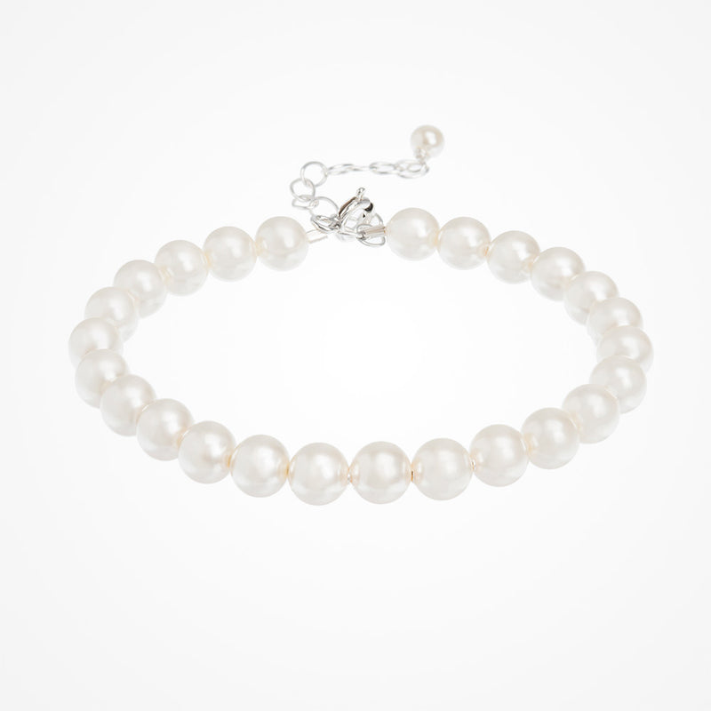 Ivory elegance pearl bracelet (silver) - Liberty in Love