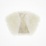 Ivory feather bridal bolero plus (size 16-24) - Liberty in Love