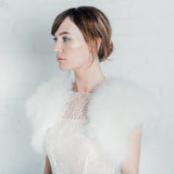 Ivory feather bridal bolero - Liberty in Love