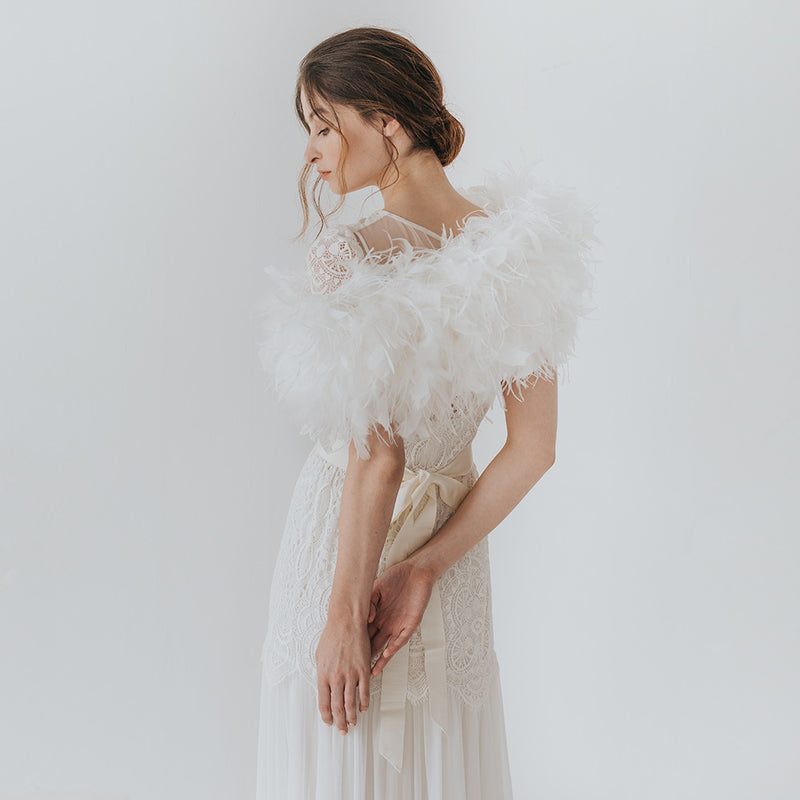 Ostrich feather clearance shrug