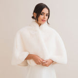Ivory faux fur cape - Liberty in Love