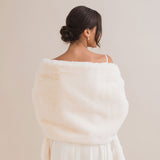 Ivory faux fur long stole - Liberty in Love