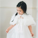 Girls ivory feather cape - Liberty in Love