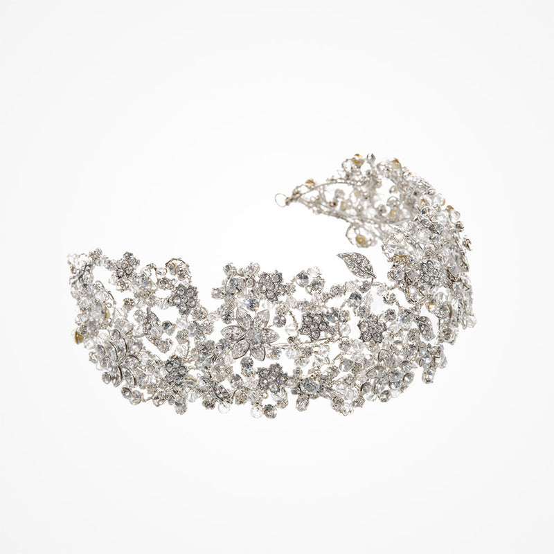 Jade entwined crystal vines headpiece - Liberty in Love