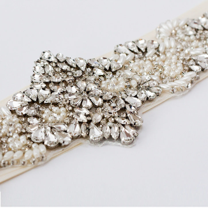 Jasmine crystal and pearl belt - Liberty in Love