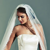 Templeton tulle veil with scalloped lace edge - Liberty in Love