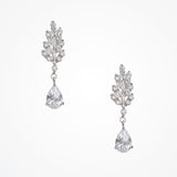 Joa crystal leaf teardrop earrings - Liberty in Love