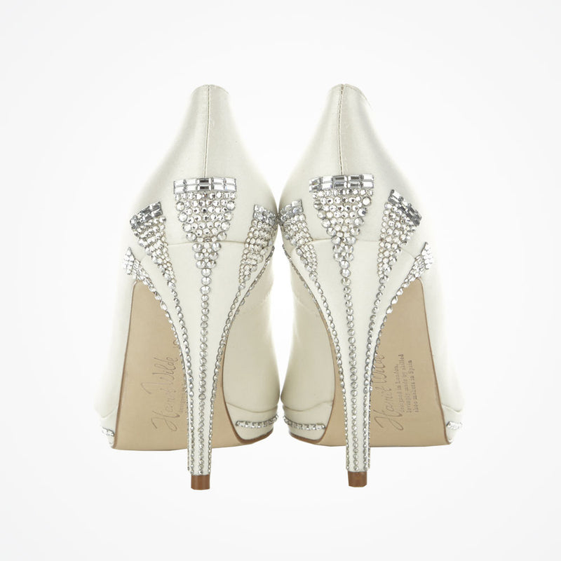 Joanie platform deco crystal embellished vintage point courts - Liberty in Love