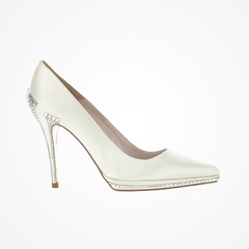 Joanie platform deco crystal embellished vintage point courts - Liberty in Love