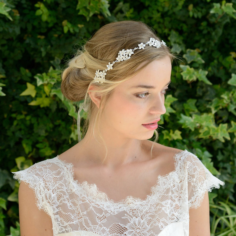 Josie enamelled blossoms hair vine - Liberty in Love